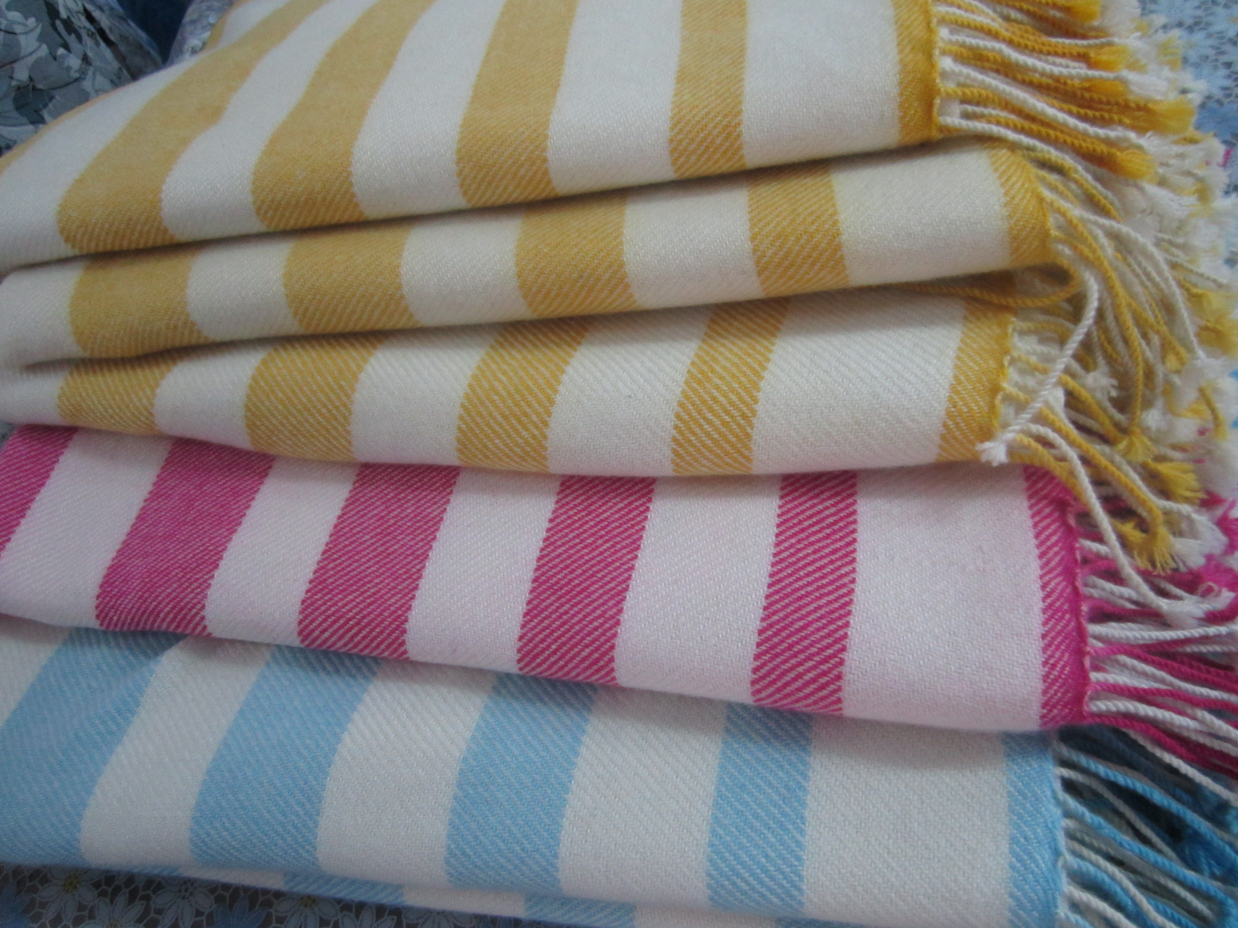  Cashmere Woven Stipe blanket Throw (3004)