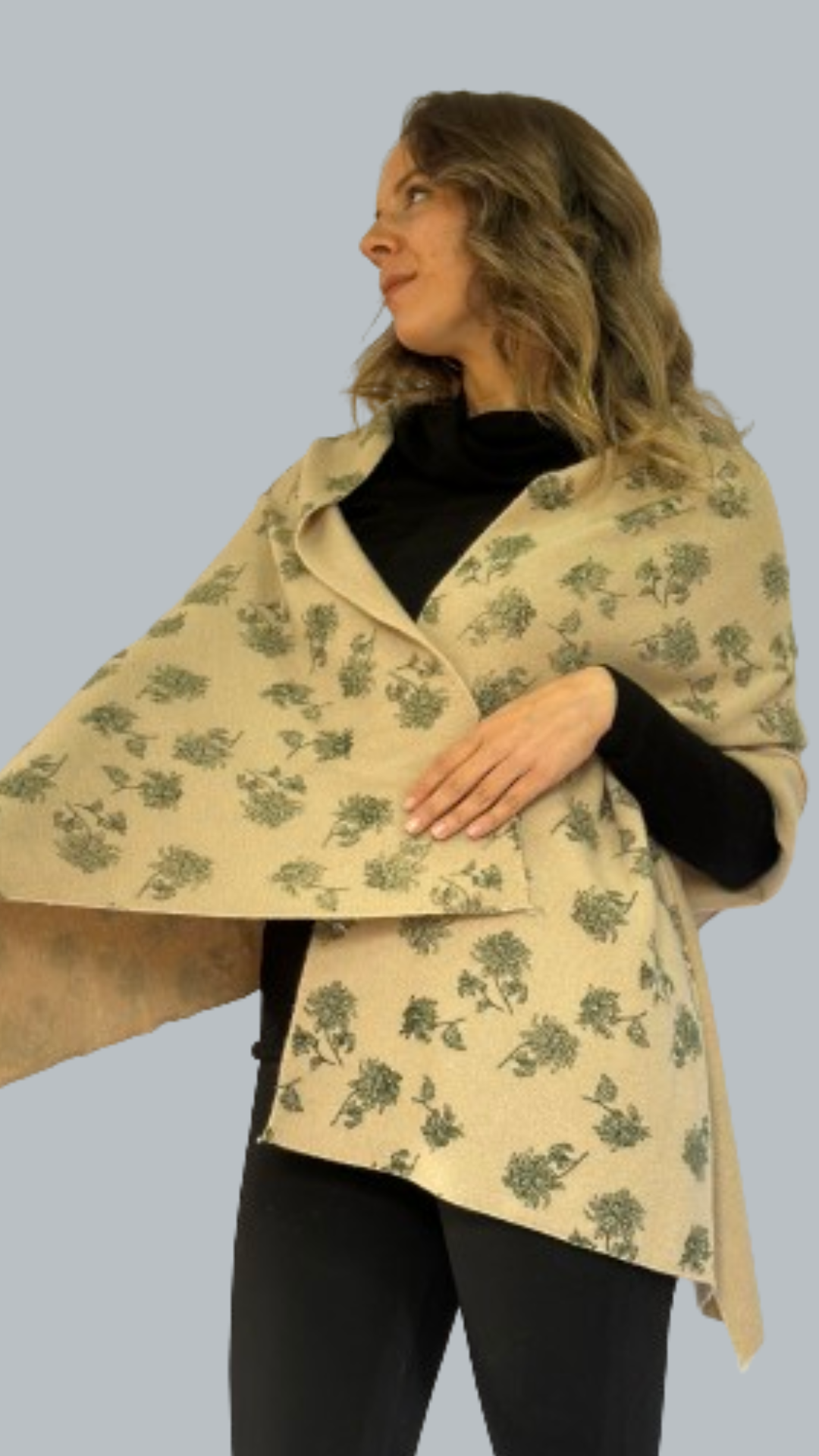  Cashmere Knitted Printed  Shawl (3140)